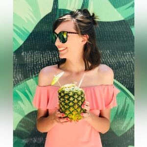 Michael Michael Kors Pink Ruffle One Piece Bathing Suit Swim 12